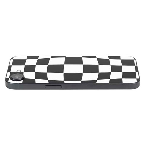 Black and White Zoomed Checkerboard iPhone 16e Skin